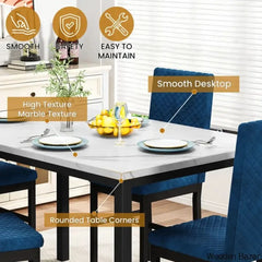 Akil 4 Seater Wooden Dining Table Set For Modern Homes - Bazar
