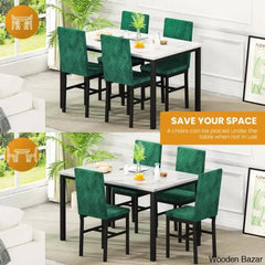 Akil 4 Seater Wooden Dining Table Set For Modern Homes - Bazar