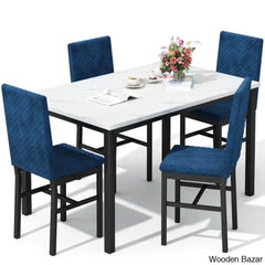 Akil 4 Seater Wooden Dining Table Set For Modern Homes - Bazar