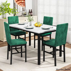 Akil 4 Seater Wooden Dining Table Set For Modern Homes - Bazar