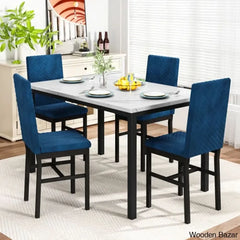 Akil 4 Seater Wooden Dining Table Set For Modern Homes - Bazar