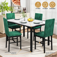 Akil 4 Seater Wooden Dining Table Set For Modern Homes - Bazar