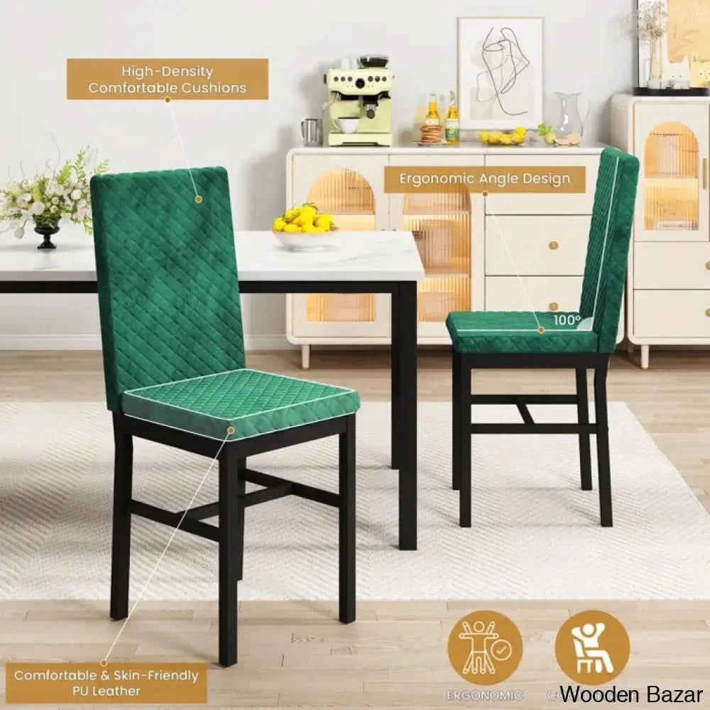 Akil 4 Seater Wooden Dining Table Set For Modern Homes - Bazar