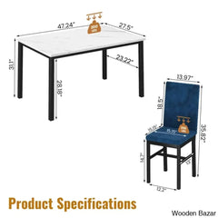 Akil 4 Seater Wooden Dining Table Set For Modern Homes - Bazar
