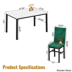 Akil 4 Seater Wooden Dining Table Set For Modern Homes - Bazar