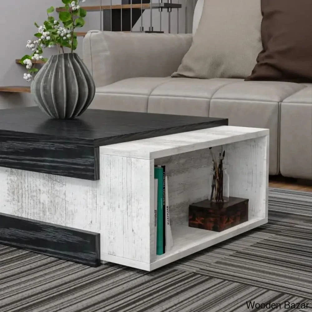 Akshah Floor Shelf Coffee And Center Table With Storage