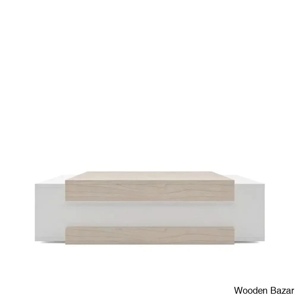 Akshah Floor Shelf Coffee And Center Table With Storage