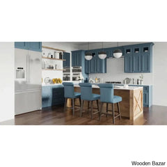 Alanyso Swivel Counter & Bar Stool (Set Of 2) - Wooden Bazar