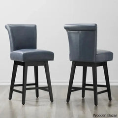Alanyso Swivel Counter & Bar Stool (Set Of 2) - Wooden Bazar