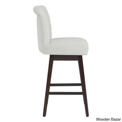 Alanyso Swivel Counter & Bar Stool (Set Of 2) - Wooden Bazar