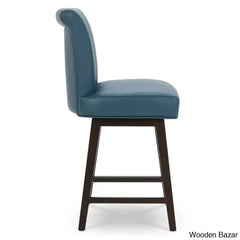 Alanyso Swivel Counter & Bar Stool (Set Of 2) - Wooden Bazar