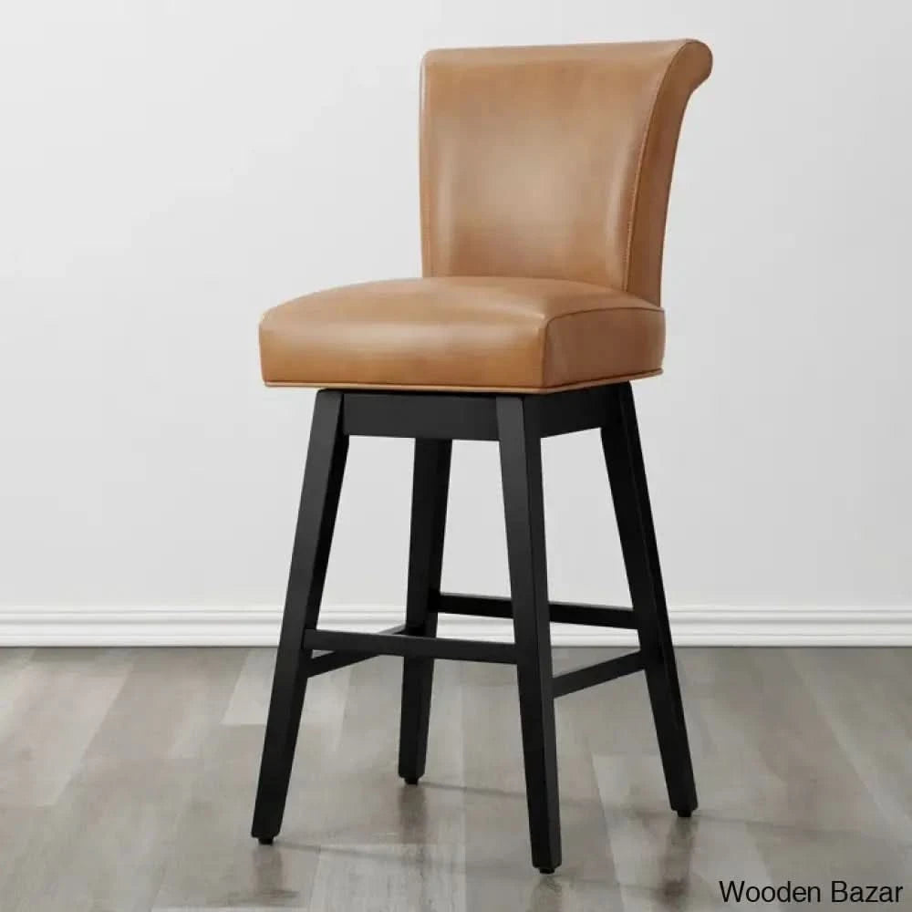 Alanyso Swivel Counter & Bar Stool (Set Of 2) - Wooden Bazar Camel / (30āā Seat Height)