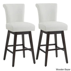 Alanyso Swivel Counter & Bar Stool (Set Of 2) - Wooden Bazar Light Gray / (30āā Seat Height)