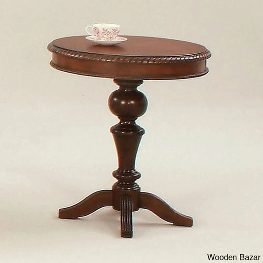 Aleskoo Modern Chair Side Table In Teak Wood - Wooden Bazar