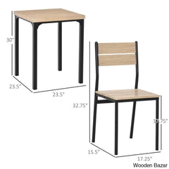 Alexander New 2 Seater Dining Table Set (3- Piece) - Wooden Bazar