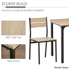 Alexander New 2 Seater Dining Table Set (3- Piece) - Wooden Bazar