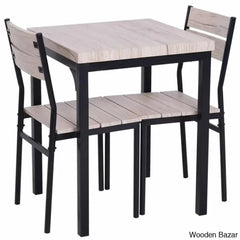 Alexander New 2 Seater Dining Table Set (3- Piece) - Wooden Bazar