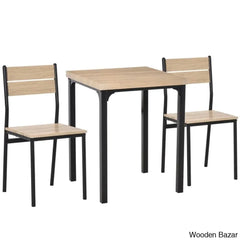 Alexander New 2 Seater Dining Table Set (3- Piece) - Wooden Bazar