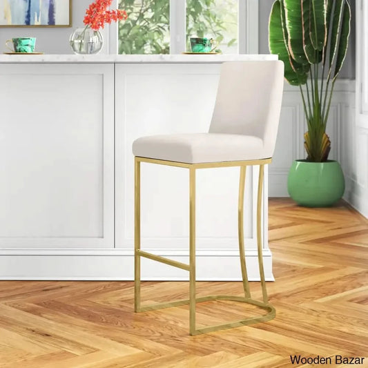 Allenvaley Swivel Upholstered 26’’ Counter And Bar Stool Gold / Cream