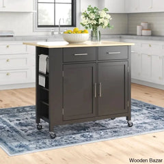 Allura Kitchen Island Trolley Cart Cabinet Kitchen Island With Storage