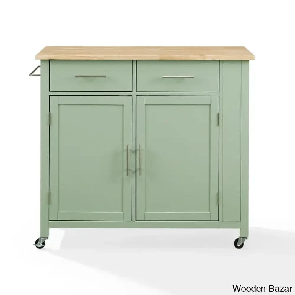Allura Kitchen Island Trolley Cart Cabinet Kitchen Island With Storage