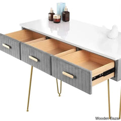 Alongi Dressing Table With Mirror - Wooden Bazar