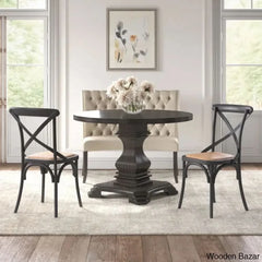 Alvina 4 Seater Modern Solid Pine Corner Breakfast Nook With Hidden Storage Set Black