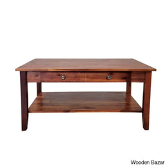 Ambriannya Solid Wood Coffee And Center Table