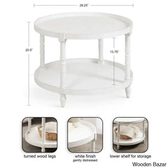 Ameleay Tiered Round Living Room Coffee And Center Table