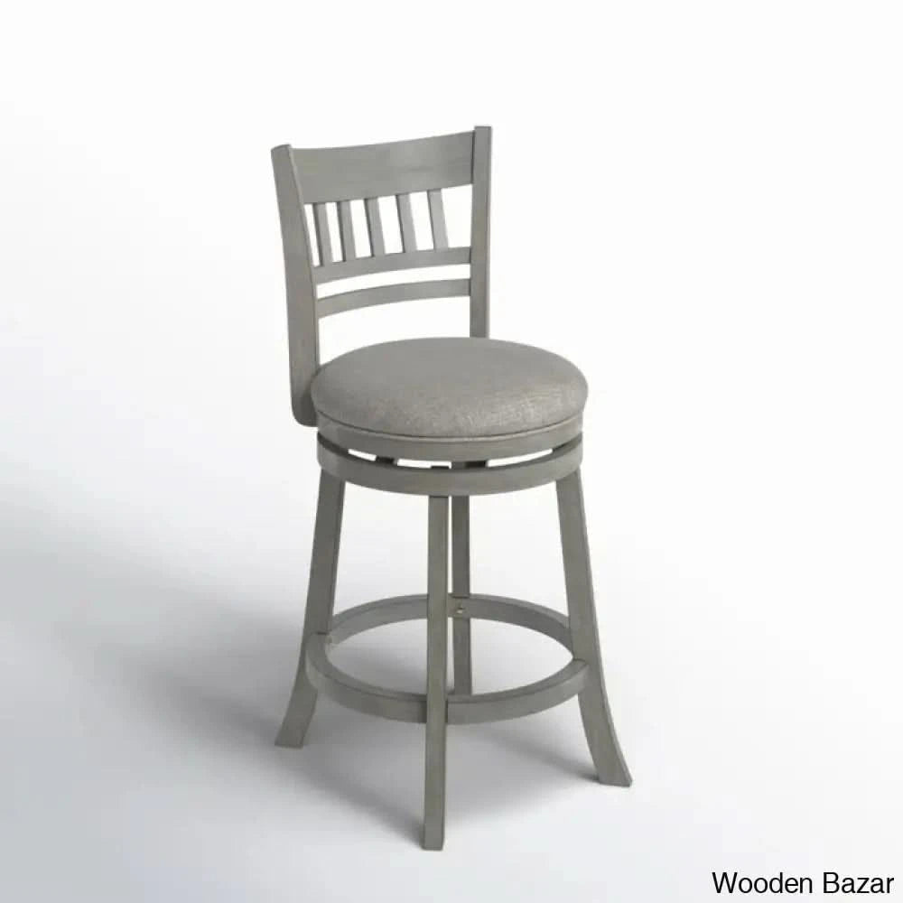 Amerahz Swivel Upholstered Counter And Bar Stool