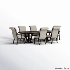 Amherst 6 Seater Luxury Dining Table Set - Wooden Bazar