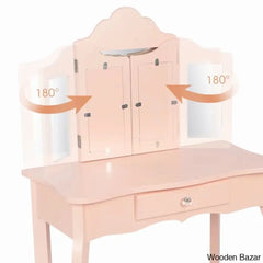 Animo Kids Vanity Set With Mirror - Wooden Bazar