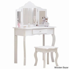 Animo Kids Vanity Set With Mirror - Wooden Bazar