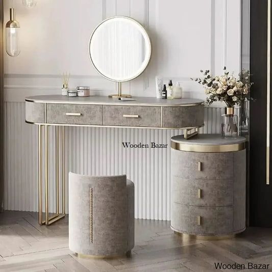 Anni Vanity Dressing Table With Lighted Mirror And Stool