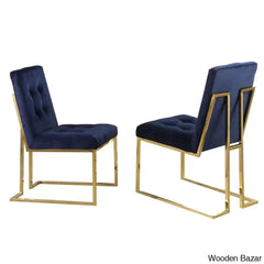 Anniey Royal 4 Seater Glass Top Pedestal Dining Set