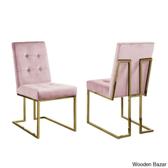 Anniey Royal 4 Seater Glass Top Pedestal Dining Set