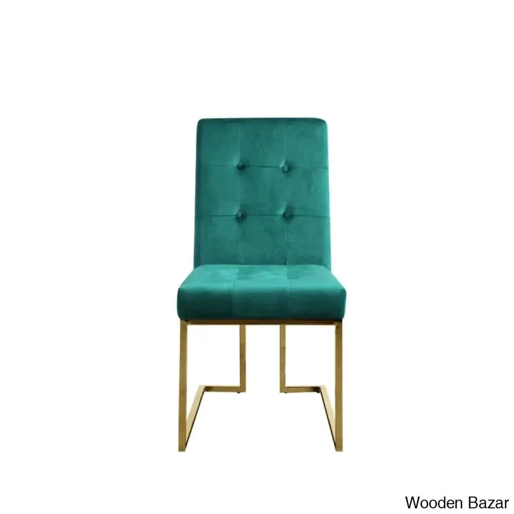 Anniey Royal 4 Seater Glass Top Pedestal Dining Set