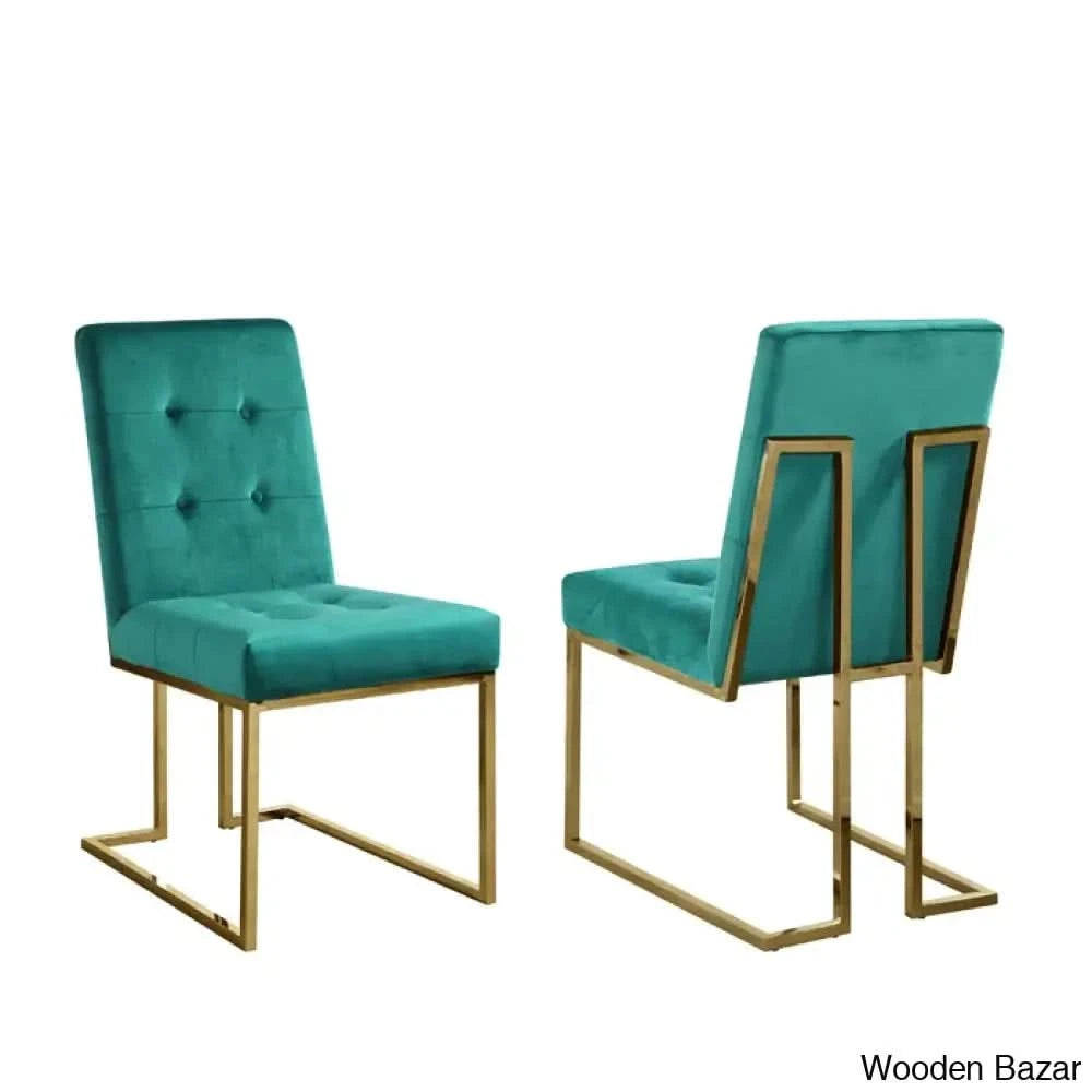 Anniey Royal 4 Seater Glass Top Pedestal Dining Set