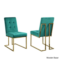 Anniey Royal 4 Seater Glass Top Pedestal Dining Set