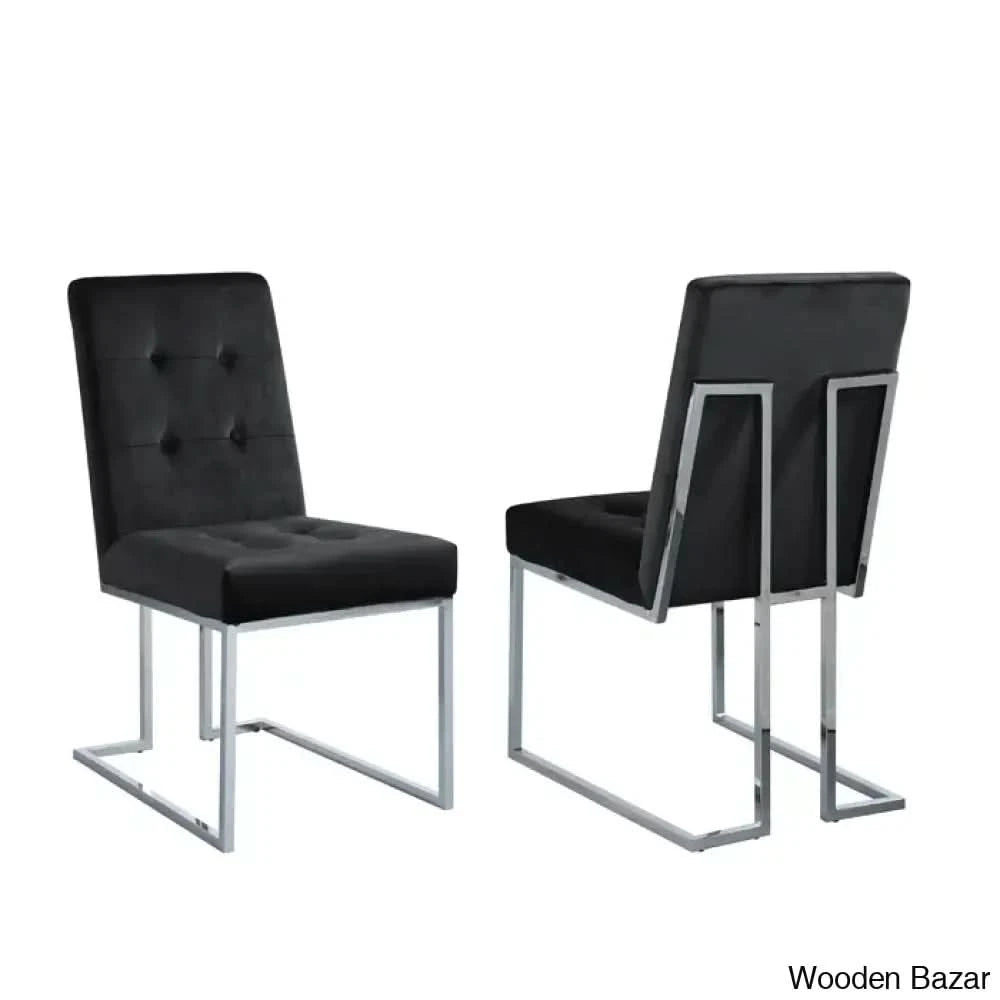 Anniey Royal 4 Seater Glass Top Pedestal Dining Set