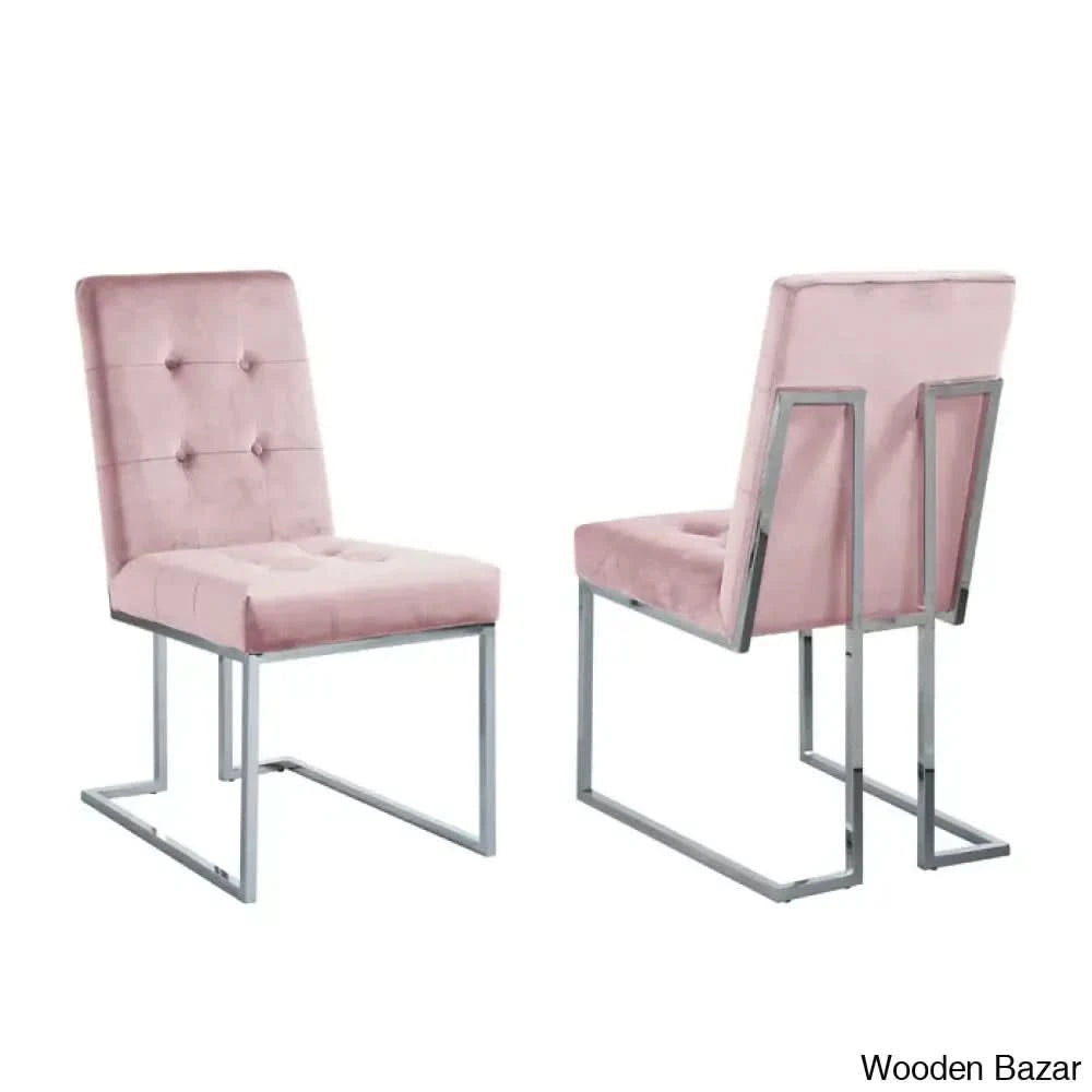 Anniey Royal 4 Seater Glass Top Pedestal Dining Set