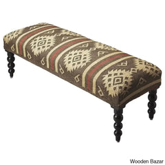 Anslie New Beautifully Crafted Upholdstered Bench - Wooden Bazar