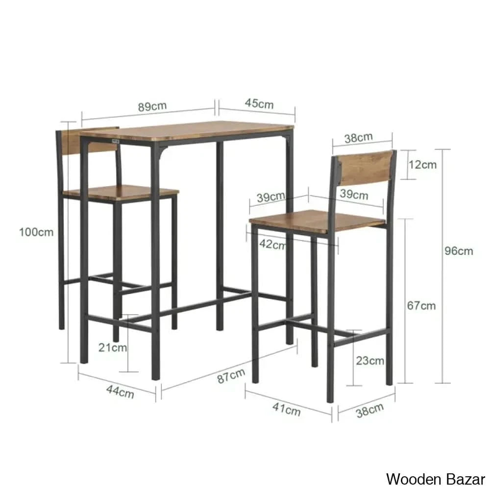 Antigon Modern 2 Seater Dining Table Set For Homes