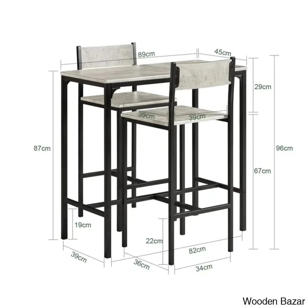 Antigon Modern 2 Seater Dining Table Set For Homes