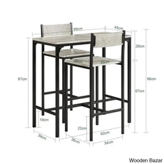 Antigon Modern 2 Seater Dining Table Set For Homes