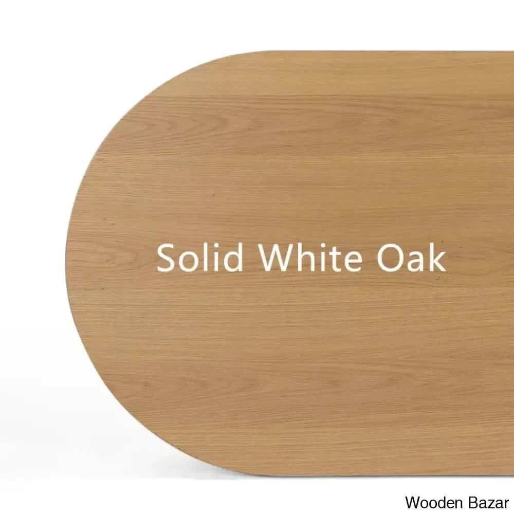 Antowiney 48āā Oval Solid White Oak Rattan Coffee And Center Table