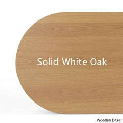 Antowiney 48āā Oval Solid White Oak Rattan Coffee And Center Table