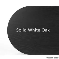 Antowiney 48āā Oval Solid White Oak Rattan Coffee And Center Table