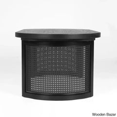 Antowiney 48āā Oval Solid White Oak Rattan Coffee And Center Table