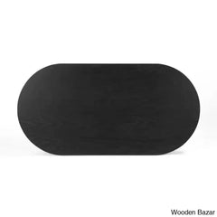 Antowiney 48āā Oval Solid White Oak Rattan Coffee And Center Table